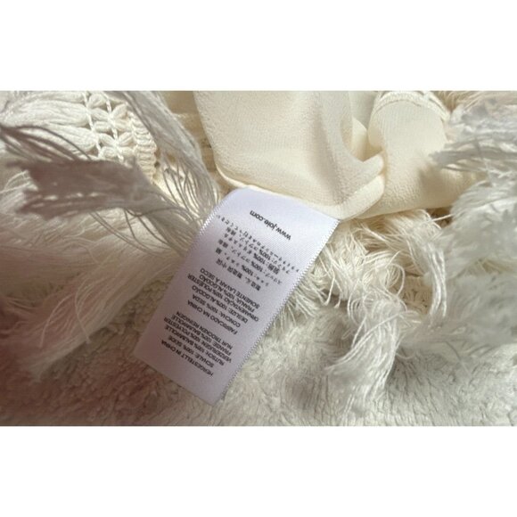 Joie Rainey Silk Crepe Georgette Dress Small Color Porcelain Short Sleeve - Picture 5 of 9